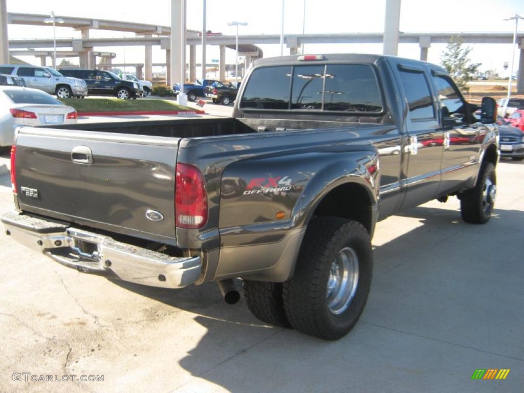 2005 F350 Super Duty Lariat Crew Cab 4x4 Dually - Dark Stone Metallic / Tan photo #5