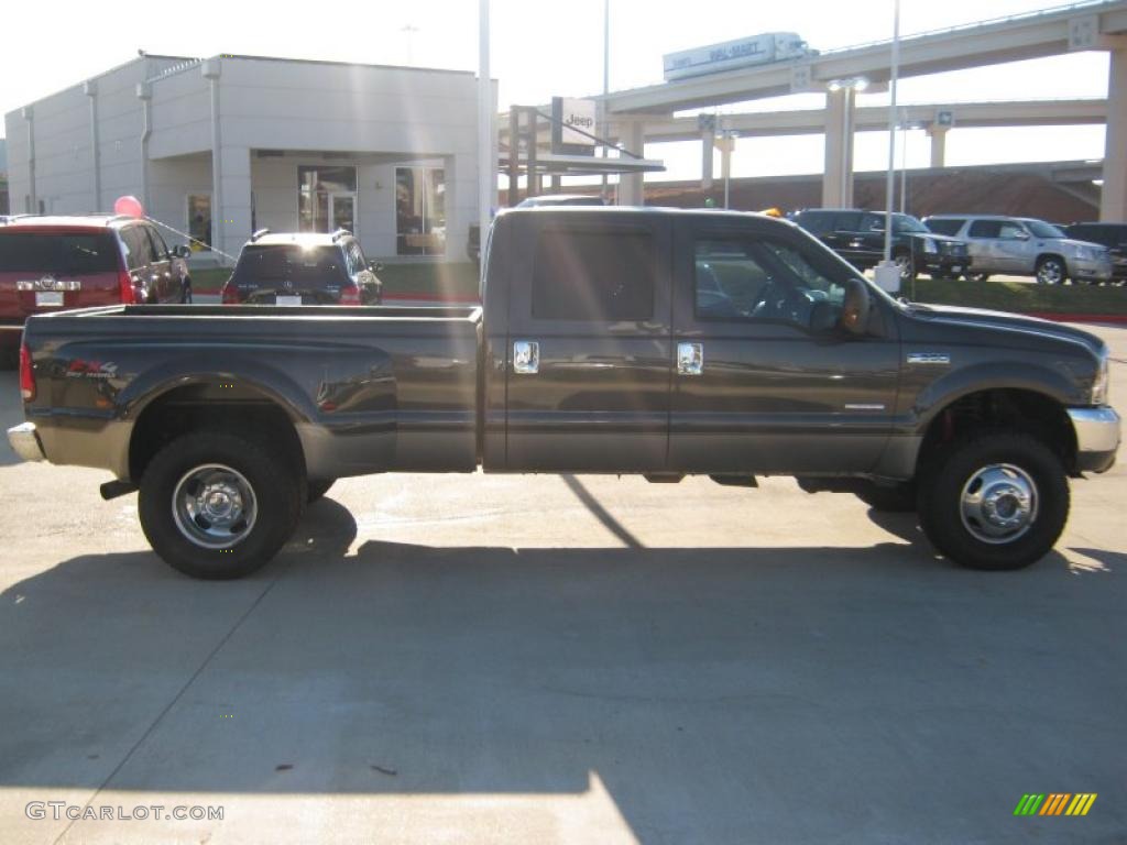 2005 F350 Super Duty Lariat Crew Cab 4x4 Dually - Dark Stone Metallic / Tan photo #6