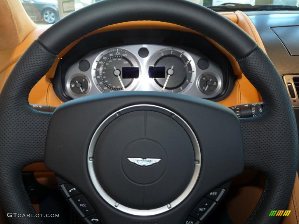 2011 Aston Martin V8 Vantage Coupe Sahara Tan Steering Wheel Photo #40852665