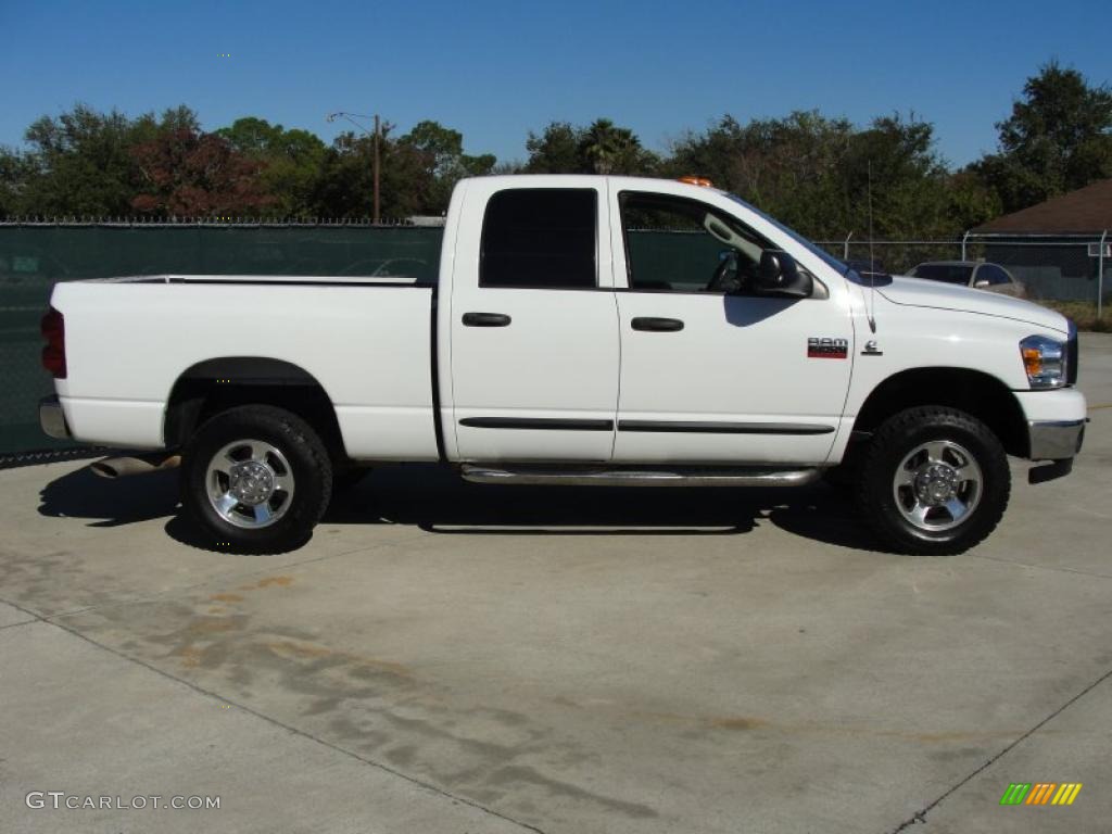 2007 Ram 2500 Lone Star Edition Quad Cab 4x4 - Bright White / Medium Slate Gray photo #2