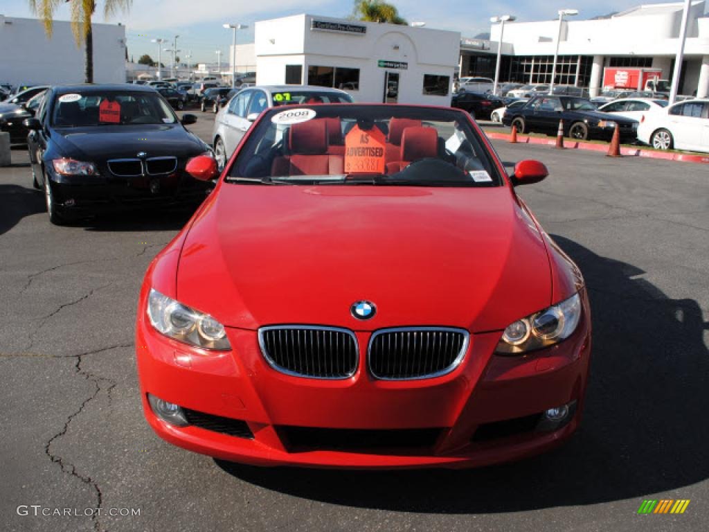 2008 3 Series 328i Convertible - Crimson Red / Coral Red/Black photo #16