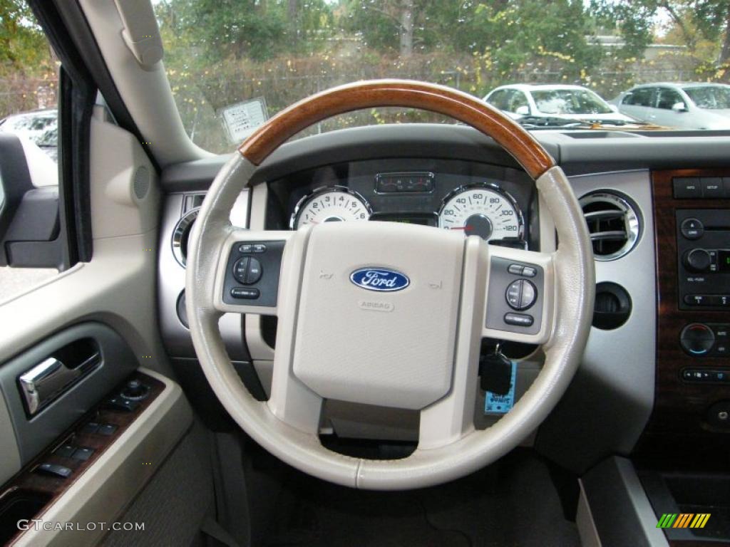 2007 Ford Expedition EL Limited Stone Steering Wheel Photo #40860777