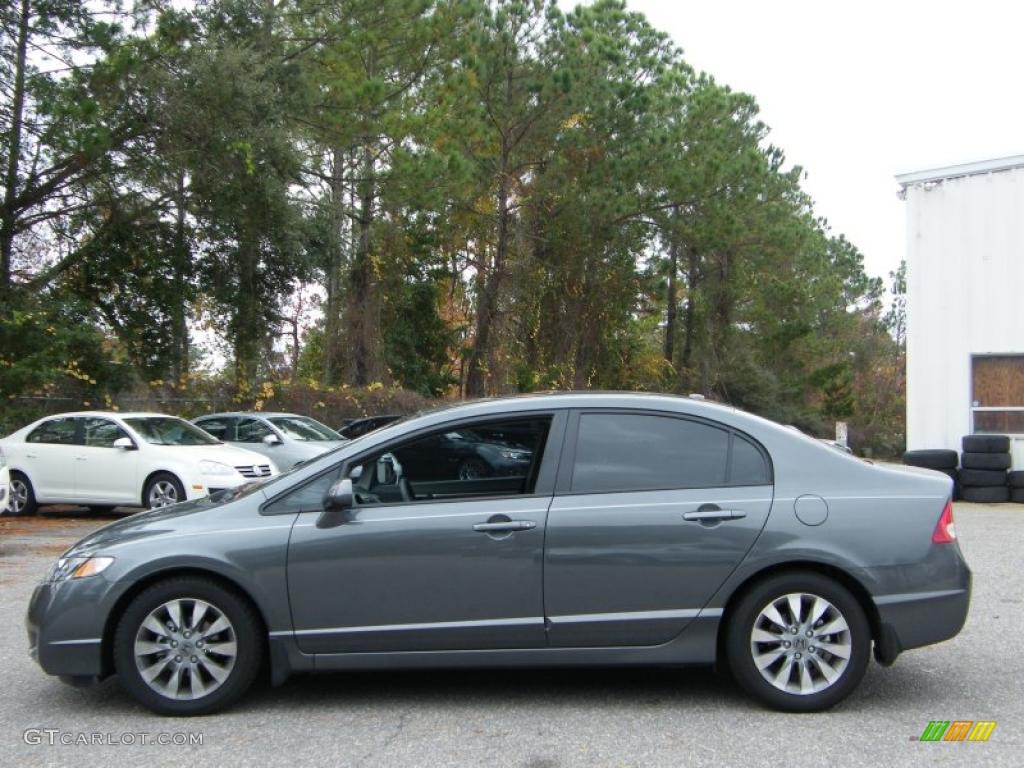 Polished Metal Metallic 2010 Honda Civic EX Sedan Exterior Photo #40860953