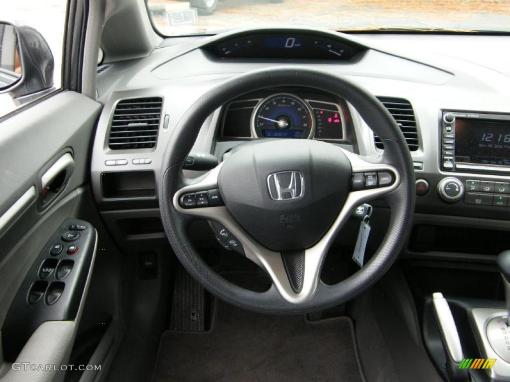 2010 Honda Civic EX Sedan Gray Steering Wheel Photo #40861185