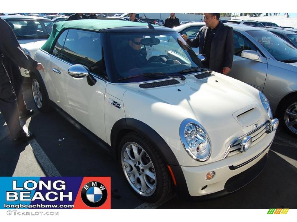 2006 Cooper S Convertible - Pepper White / Black/Panther Black photo #1