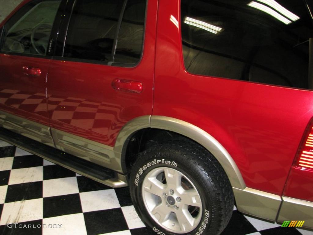 2004 Explorer Eddie Bauer 4x4 - Redfire Metallic / Medium Parchment photo #4
