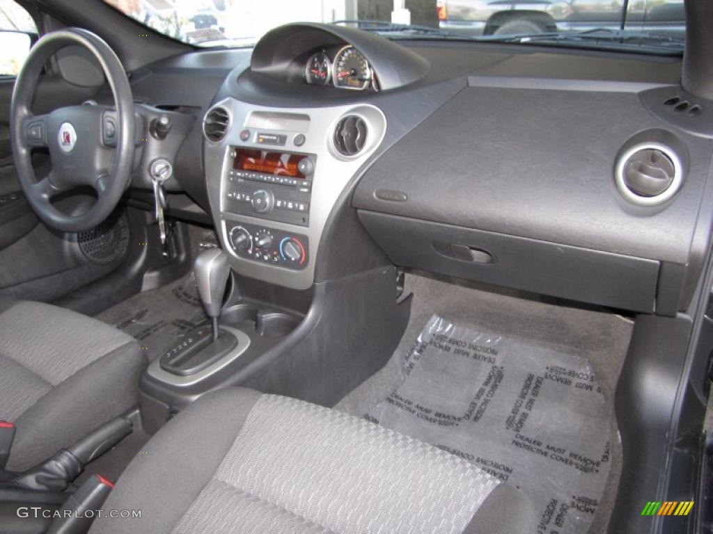 2007 Saturn ION 2 Quad Coupe Black Dashboard Photo #40867359