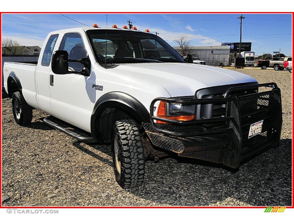 1999 F250 Super Duty XL Extended Cab 4x4 - Oxford White / Medium Graphite photo #10