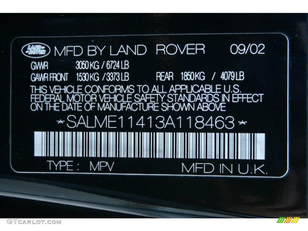 2003 Range Rover HSE - Java Black Metallic / Charcoal/Jet Black photo #54