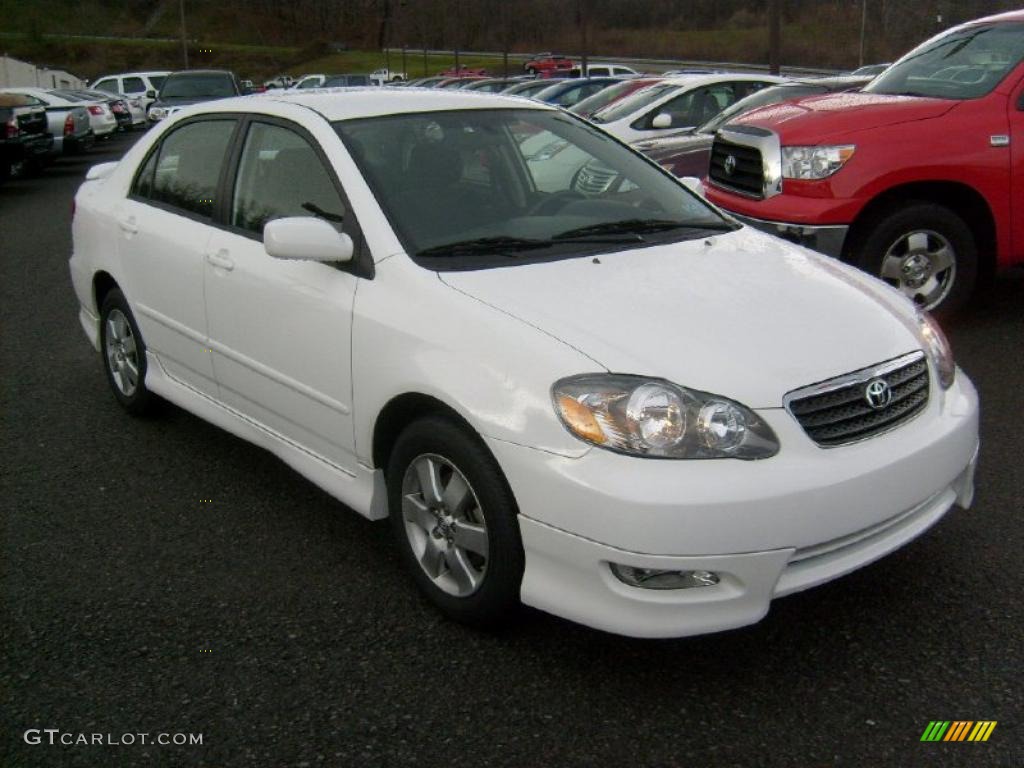 2008 Corolla S - Super White / Dark Charcoal photo #1