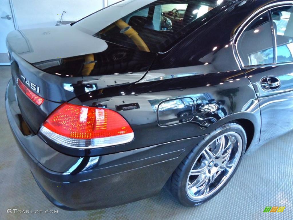 2004 7 Series 745i Sedan - Jet Black / Black/Black photo #7