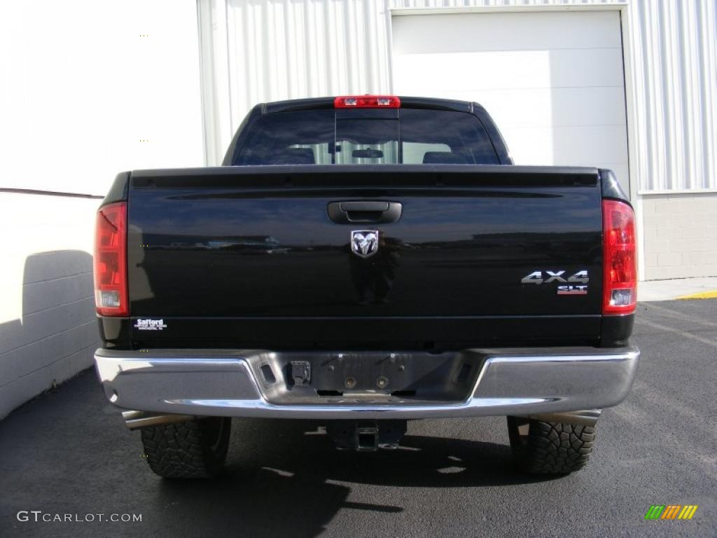 2006 Ram 1500 SLT Quad Cab 4x4 - Brilliant Black Crystal Pearl / Khaki Beige photo #6