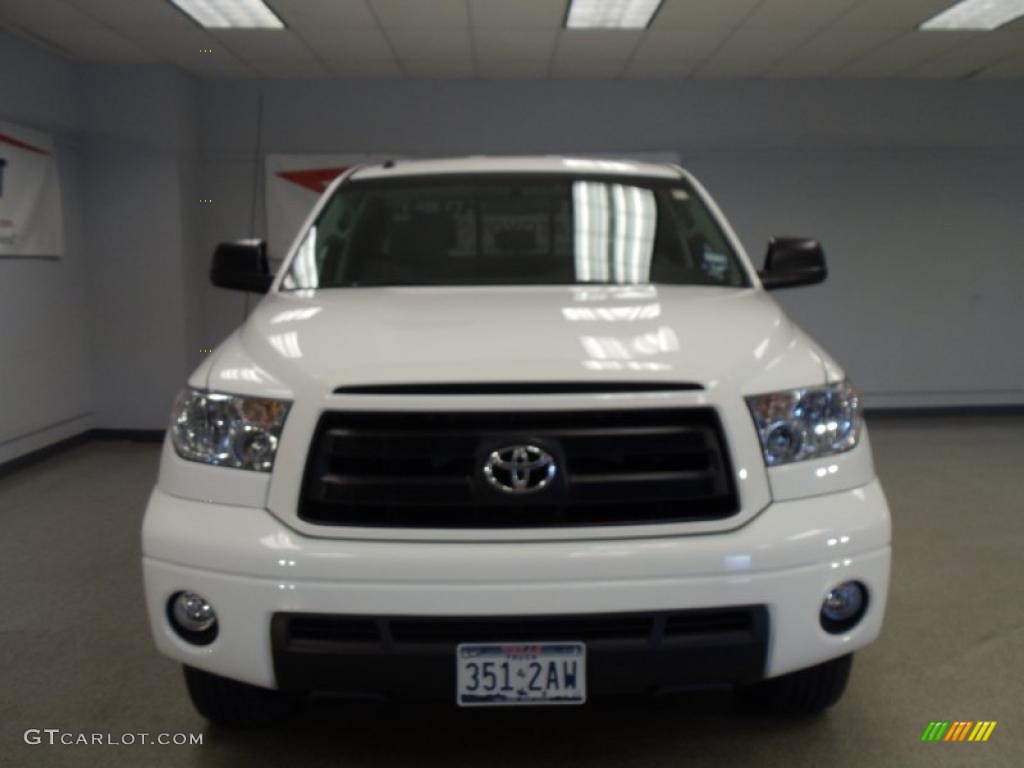 2010 Tundra SR5 Double Cab - Super White / Graphite Gray photo #2