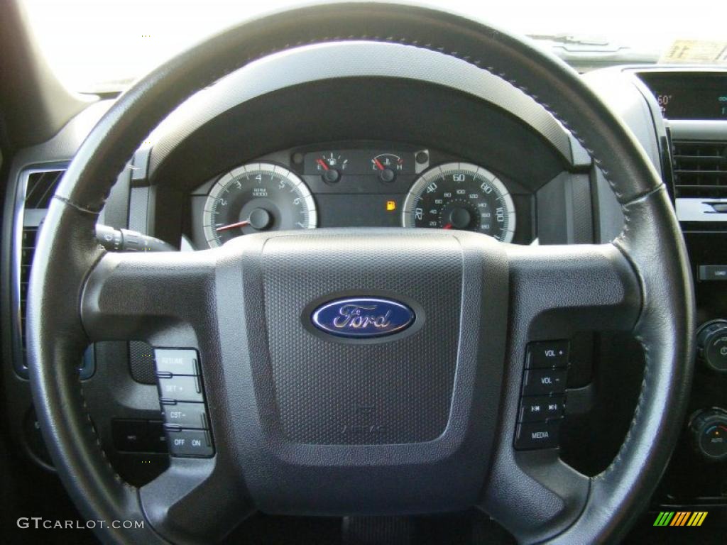2008 Ford Escape Limited 4WD Charcoal Steering Wheel Photo #40873514