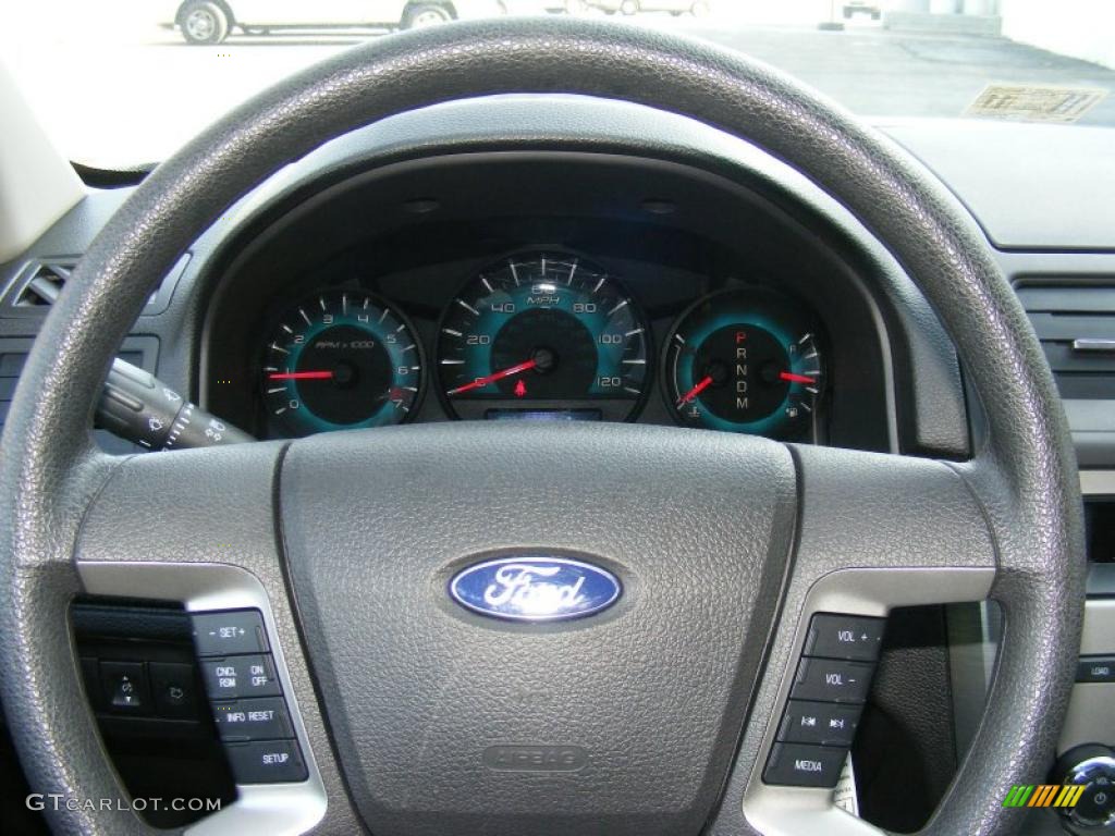 2010 Ford Fusion SE V6 Charcoal Black Steering Wheel Photo #40875950