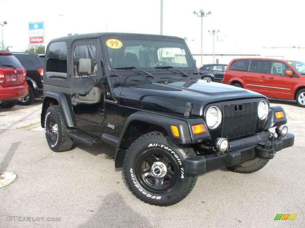 Black 1999 Jeep Wrangler SE 4x4 Exterior Photo #40876162