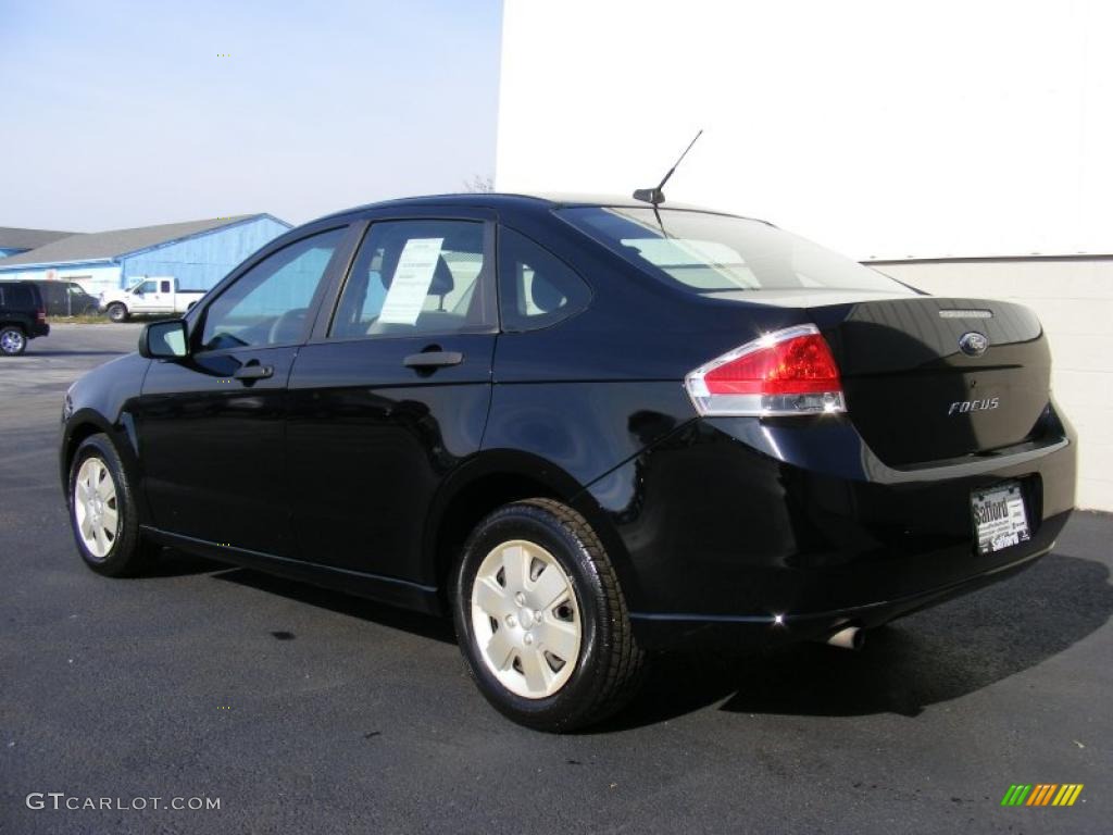 Black 2008 Ford Focus S Sedan Exterior Photo #40877686