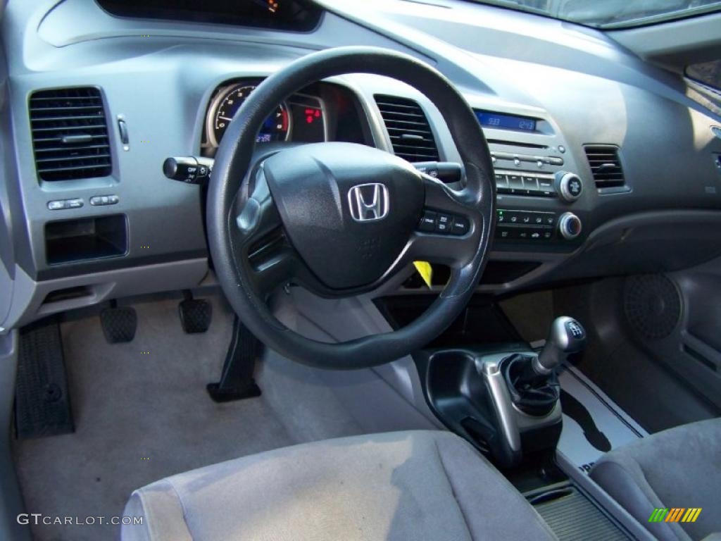 Gray Interior 2007 Honda Civic LX Sedan Photo #40882605