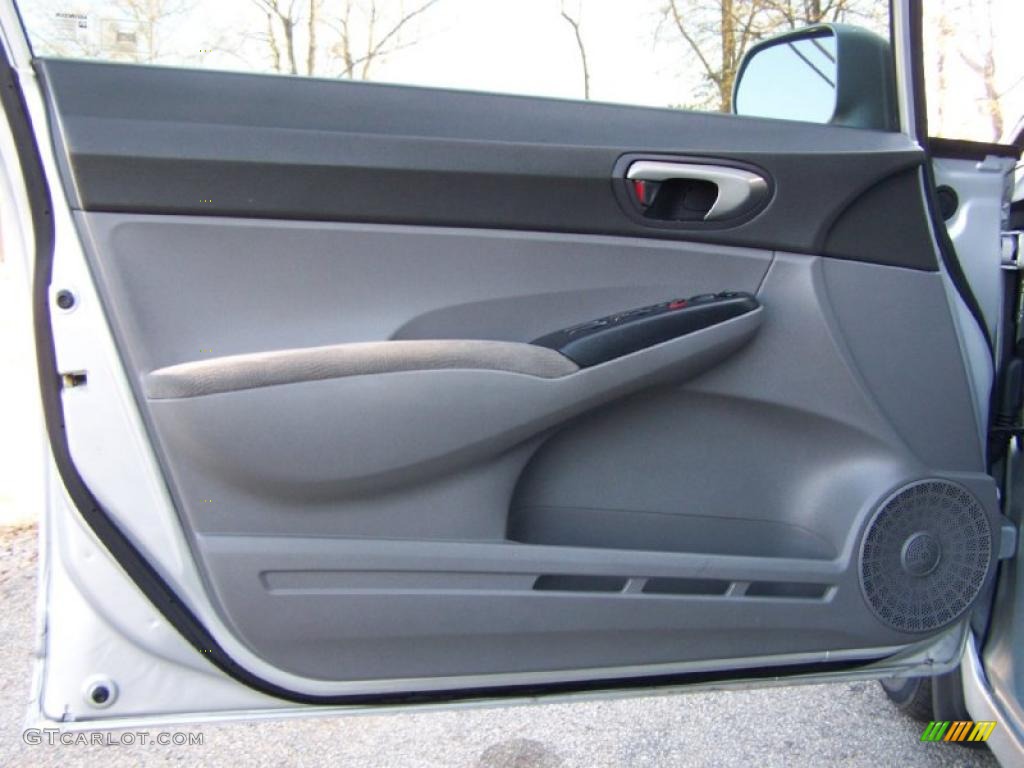 2007 Honda Civic LX Sedan Gray Door Panel Photo #40882941