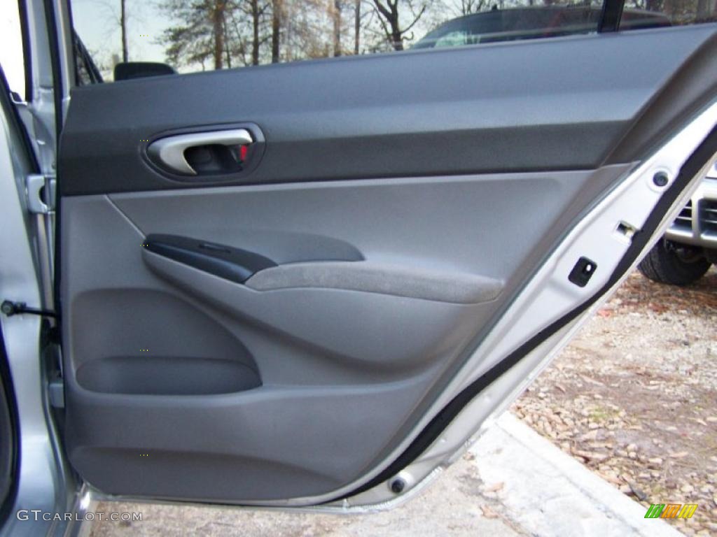 2007 Honda Civic LX Sedan Gray Door Panel Photo #40882993