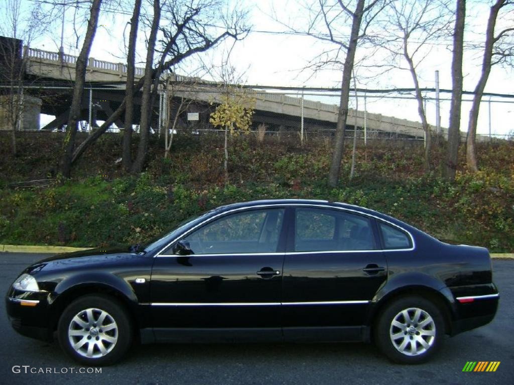 2001 Passat GLS Sedan - Black Magic Pearl / Beige photo #2