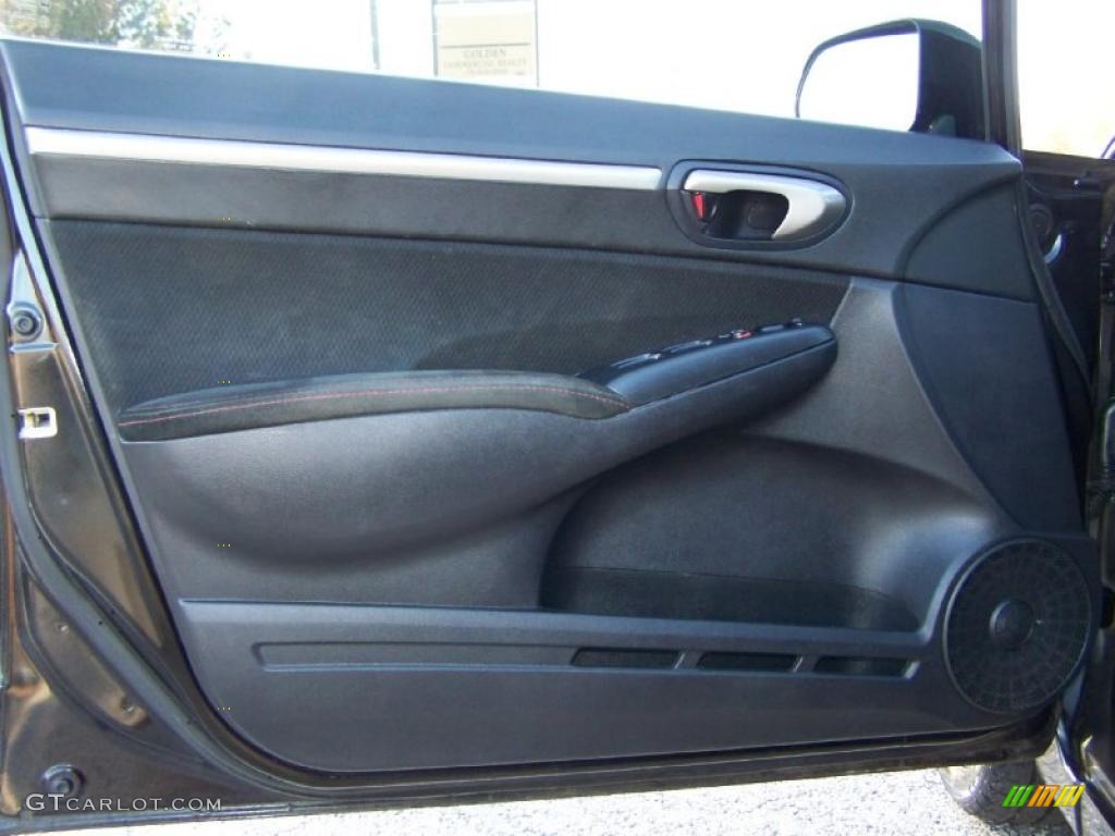2007 Honda Civic Si Sedan Black Door Panel Photo #40884129