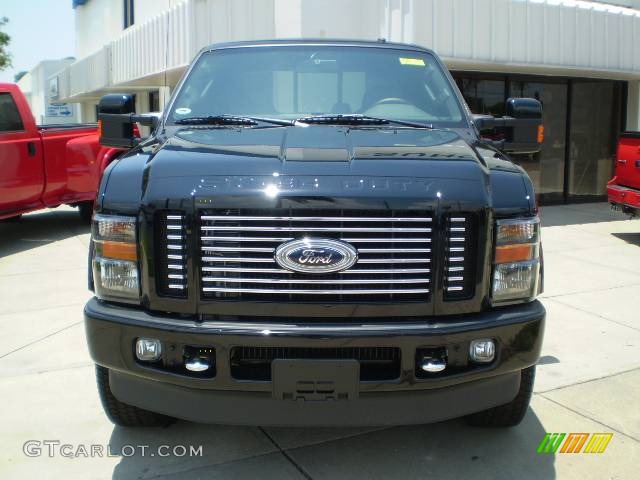 2008 F250 Super Duty Harley Davidson Crew Cab 4x4 - Black/Vintage Copper Two-Tone / Ebony photo #2