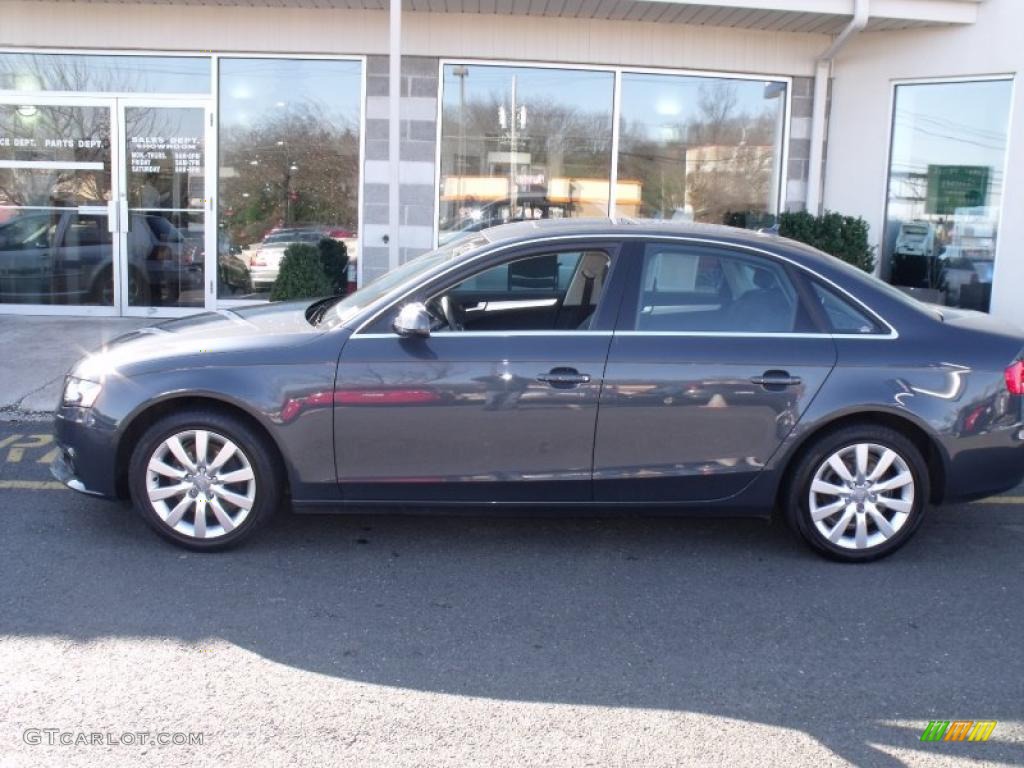 2010 A4 2.0T quattro Sedan - Meteor Gray Pearl Effect / Black photo #2