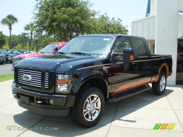 2008 F250 Super Duty Harley Davidson Crew Cab 4x4 - Black/Vintage Copper Two-Tone / Ebony photo #3