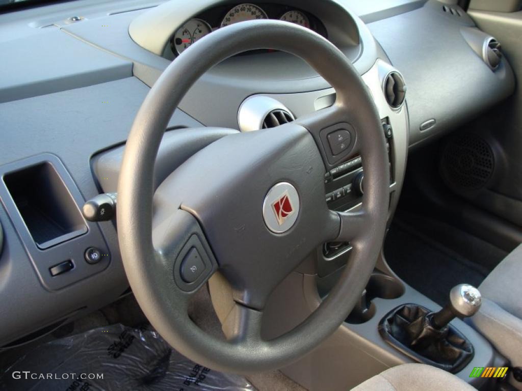 2006 Saturn ION 3 Sedan Gray Steering Wheel Photo #40889017