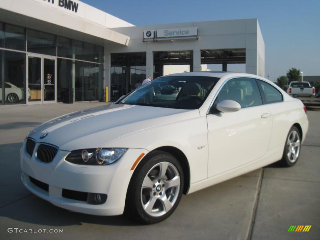 2007 3 Series 328i Coupe - Alpine White / Cream Beige photo #1