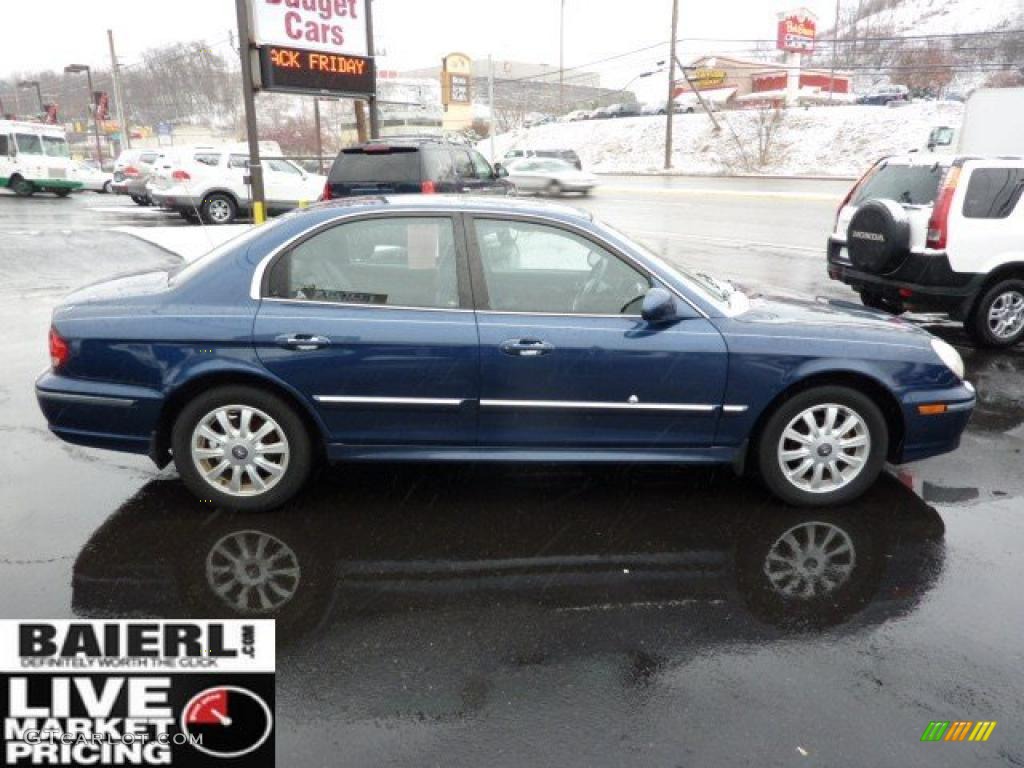 2003 Sonata LX V6 - Ardor Blue Metallic / Black photo #8