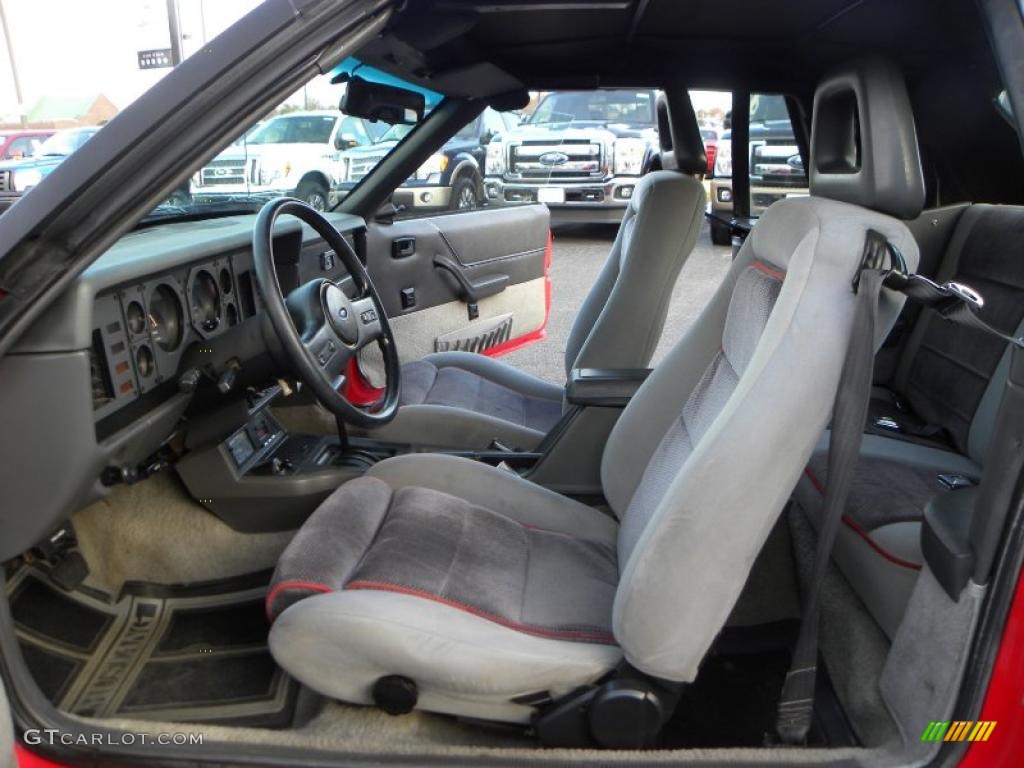 Grey Interior 1986 Ford Mustang GT Convertible Photo #40891121