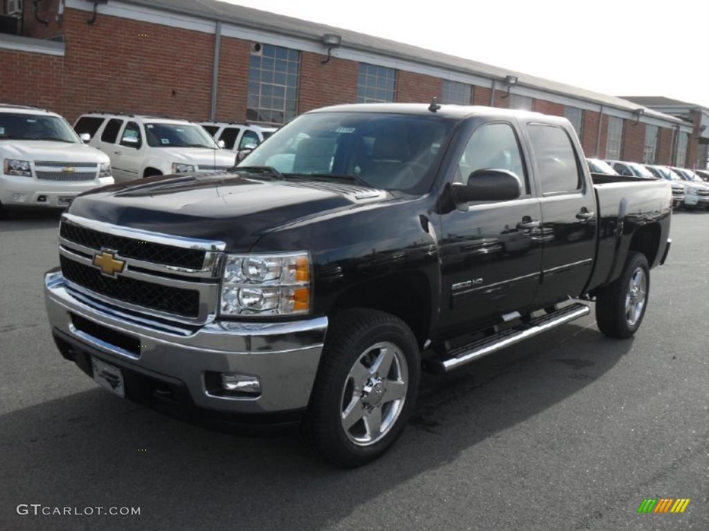 Black 2011 Chevrolet Silverado 2500HD LTZ Crew Cab 4x4 Exterior Photo #40891741
