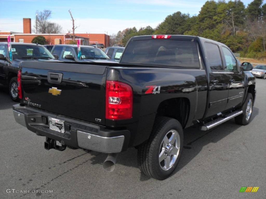 Black 2011 Chevrolet Silverado 2500HD LTZ Crew Cab 4x4 Exterior Photo #40891781