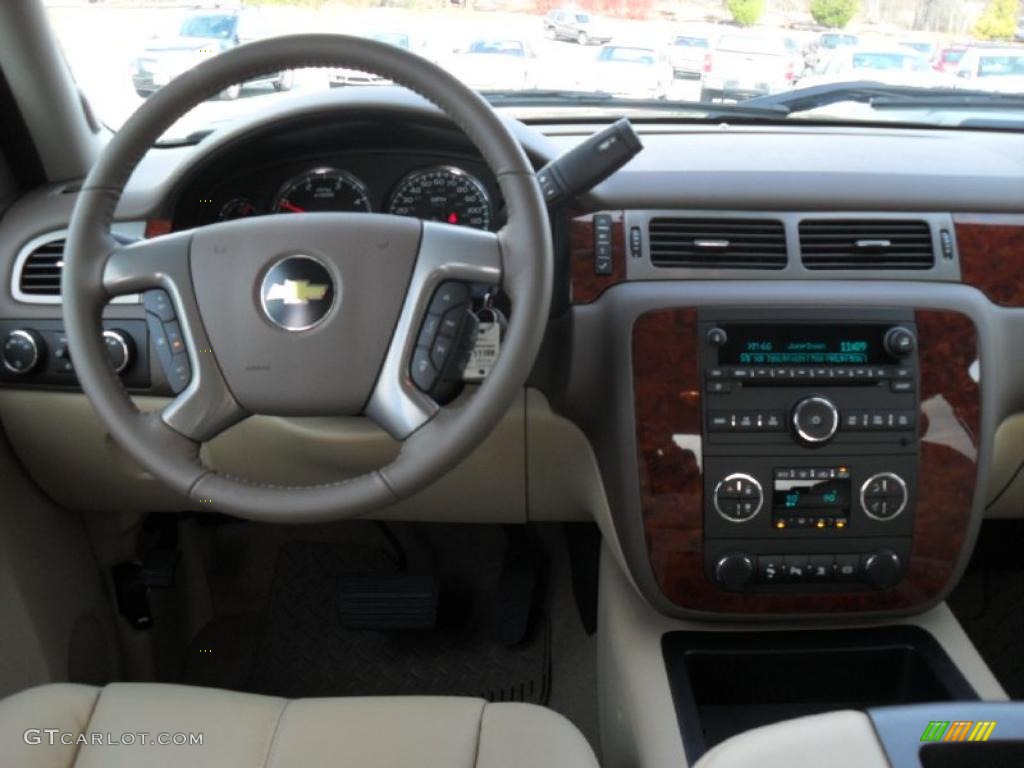 2011 Chevrolet Silverado 2500HD LTZ Crew Cab 4x4 Dark Cashmere/Light Cashmere Dashboard Photo #40891949