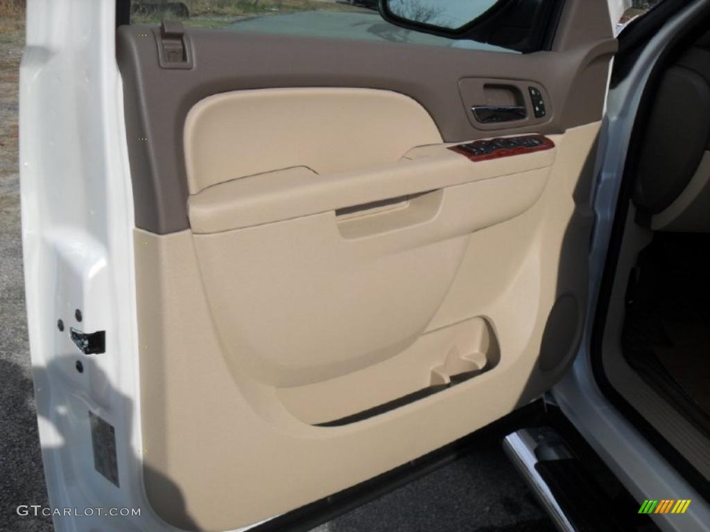 2011 Chevrolet Silverado 1500 LTZ Crew Cab 4x4 Dark Cashmere/Light Cashmere Door Panel Photo #40892237
