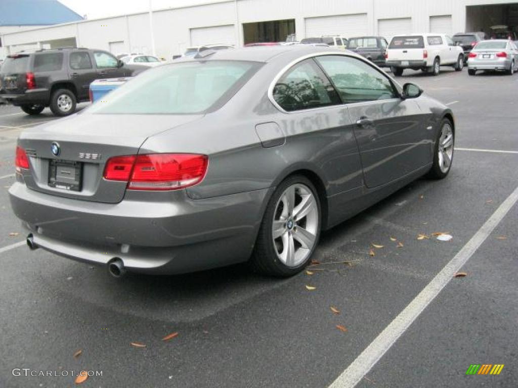 2008 3 Series 335i Coupe - Space Grey Metallic / Black photo #2