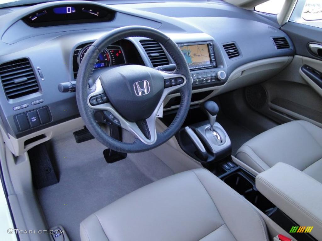 Beige Interior 2009 Honda Civic EX-L Sedan Photo #40899437