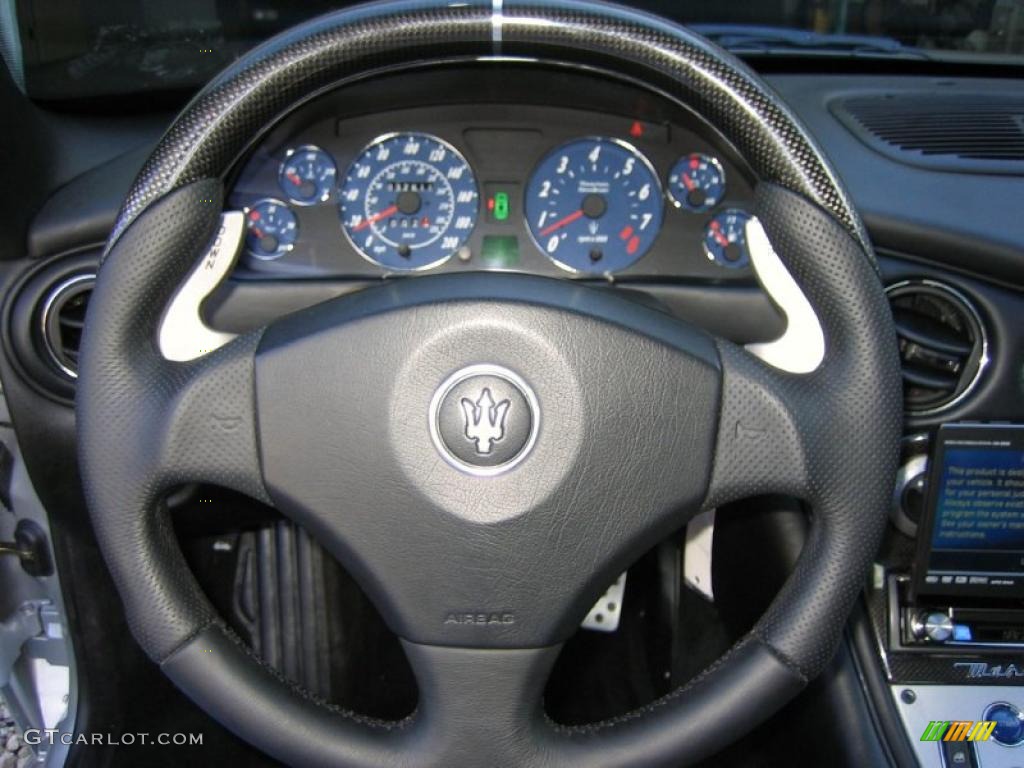 2006 Maserati GranSport Coupe Nero (Black) Steering Wheel Photo #40901833