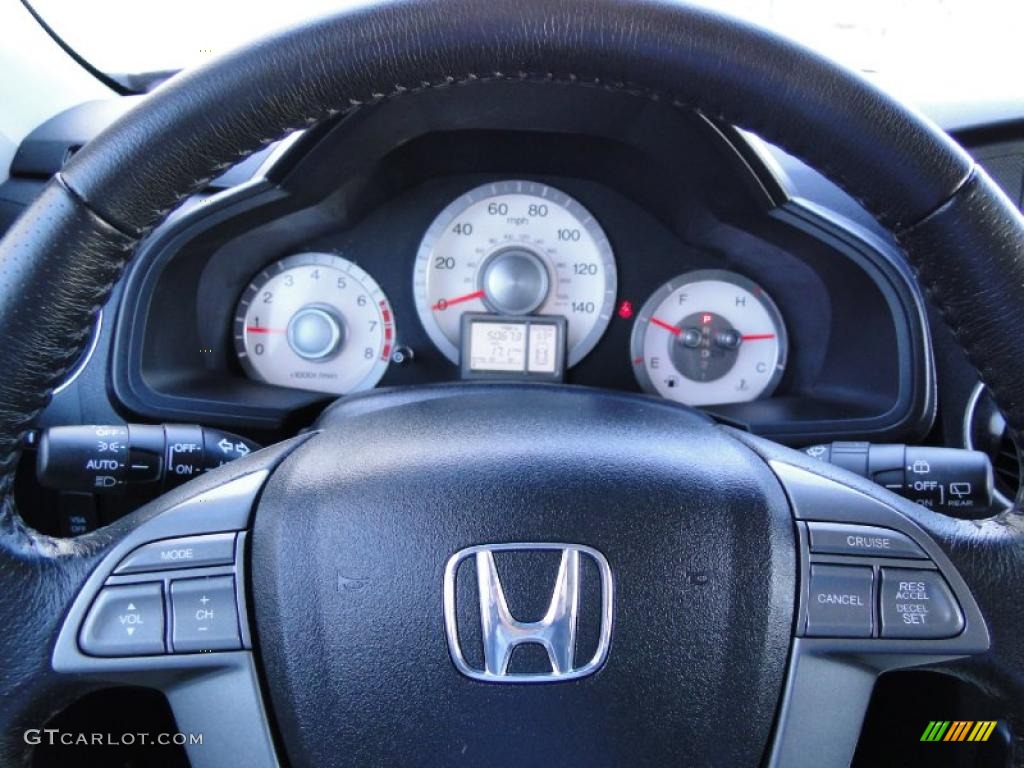 2009 Honda Pilot EX-L Black Steering Wheel Photo #40902029