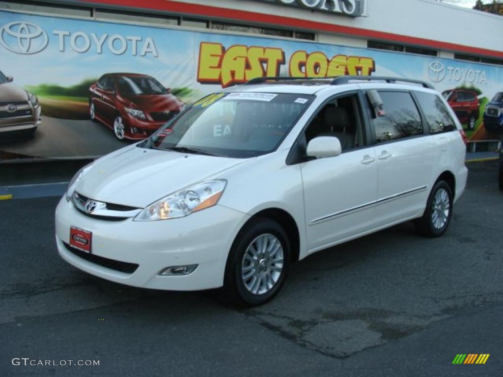 2008 Sienna Limited AWD - Natural White / Stone photo #3
