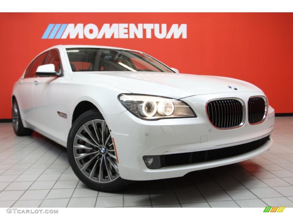 2011 7 Series 750Li Sedan - Mineral White Metallic / Oyster/Black photo #1
