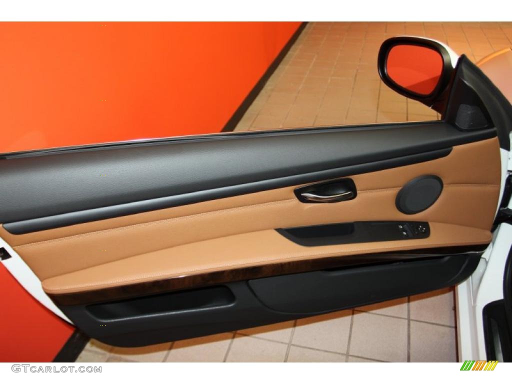 2011 BMW 3 Series 328i Coupe Saddle Brown Dakota Leather Door Panel Photo #40904741