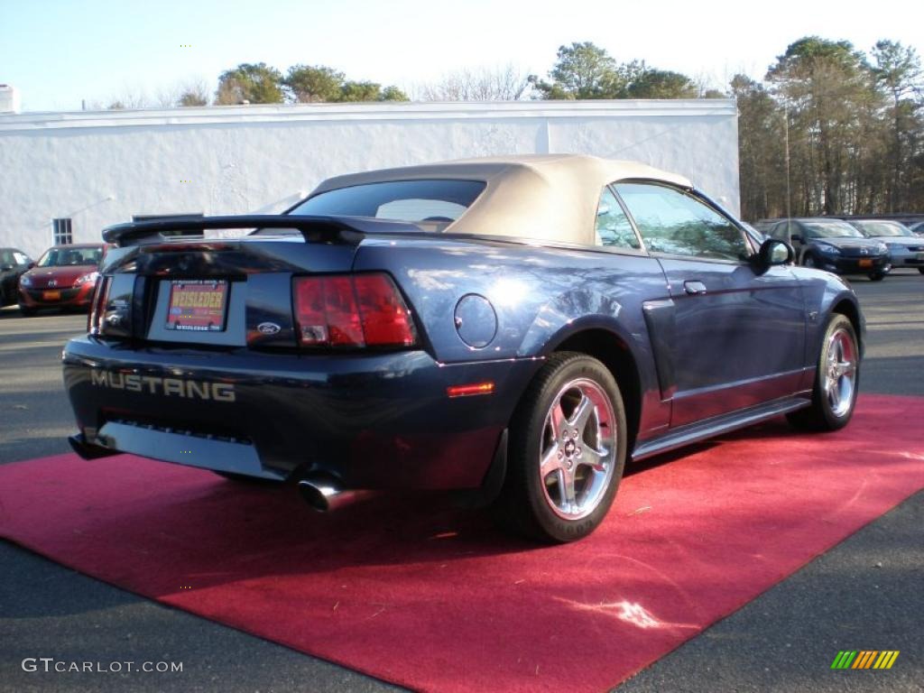 2003 Mustang GT Convertible - True Blue Metallic / Medium Parchment photo #6