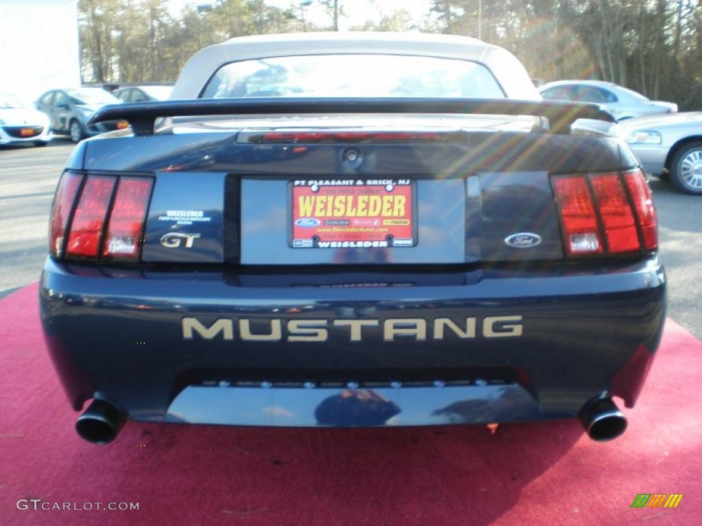 2003 Mustang GT Convertible - True Blue Metallic / Medium Parchment photo #7