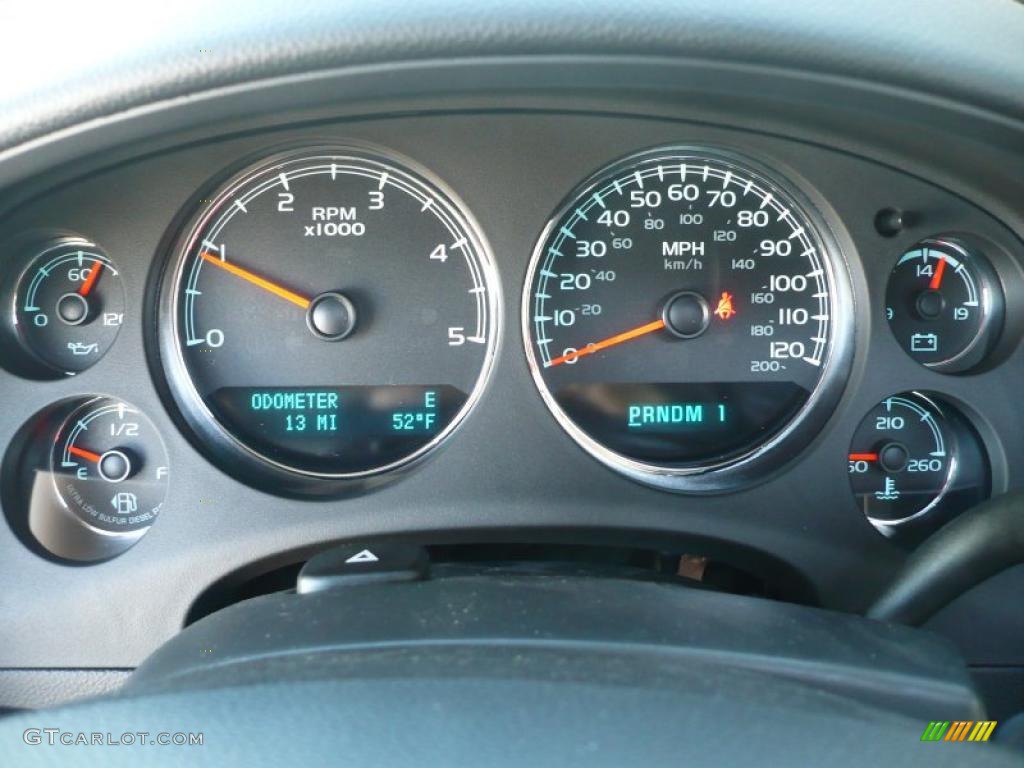 2011 GMC Sierra 3500HD Denali Crew Cab 4x4 Gauges Photo #40911645