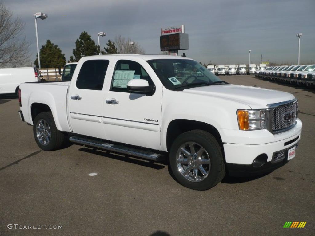 2011 Sierra 1500 Denali Crew Cab 4x4 - Summit White / Ebony photo #1