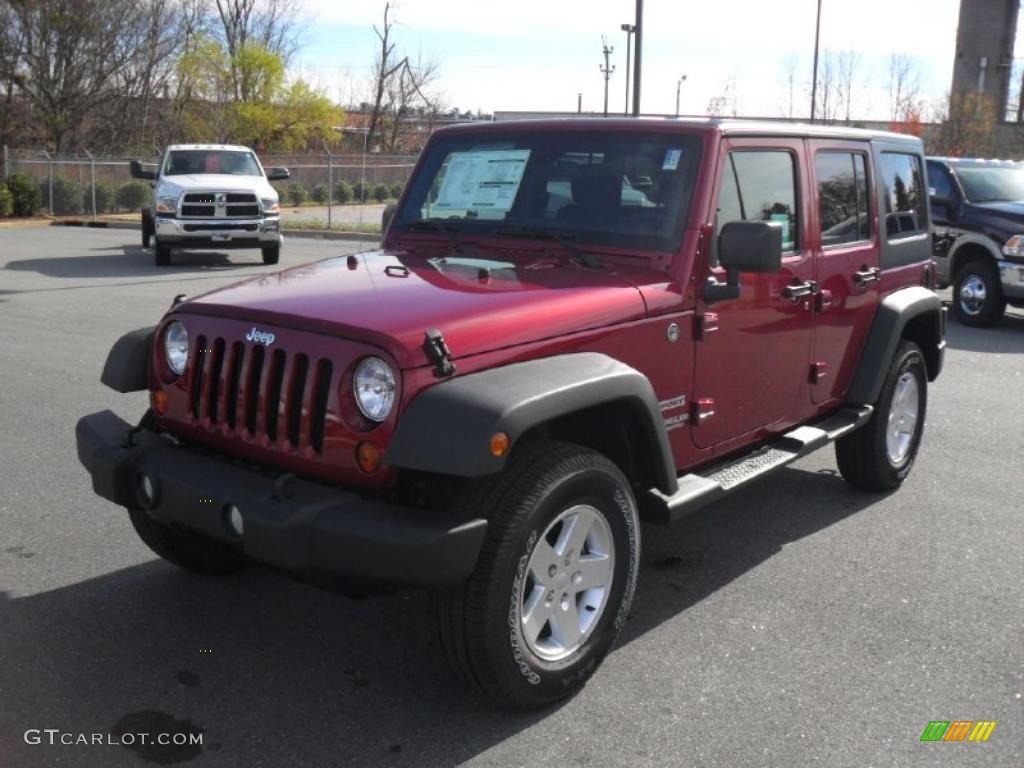 Deep Cherry Red Jeep Wrangler Unlimited