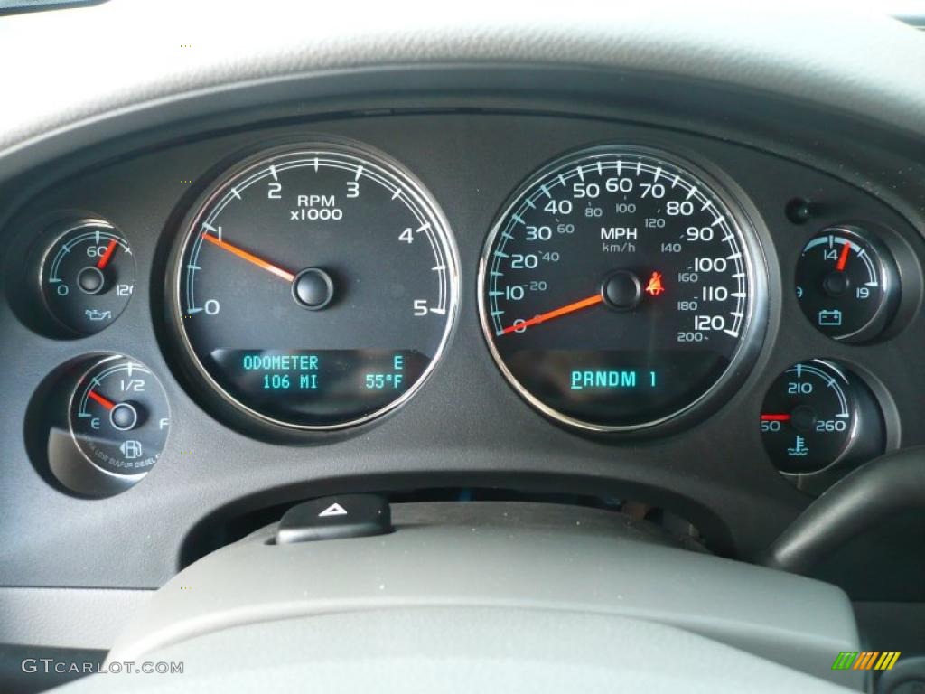 2011 GMC Sierra 2500HD SLT Crew Cab 4x4 Gauges Photo #40912993